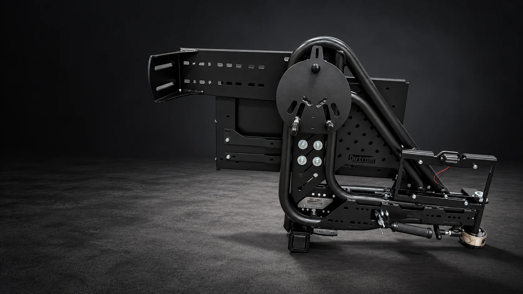TrailSwing tire-mount side viewed straight on