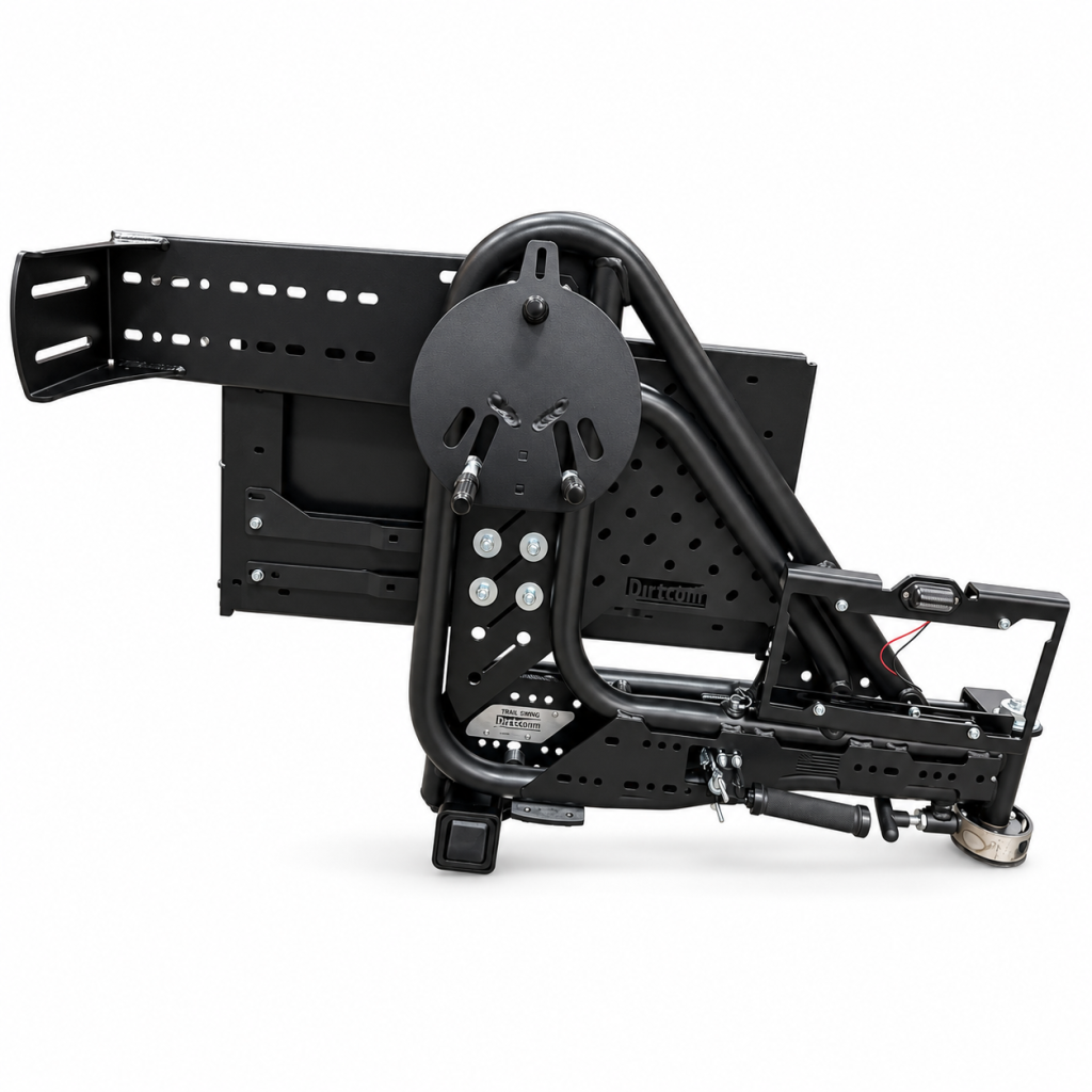 TrailSwing fully built with optional accessories — front view