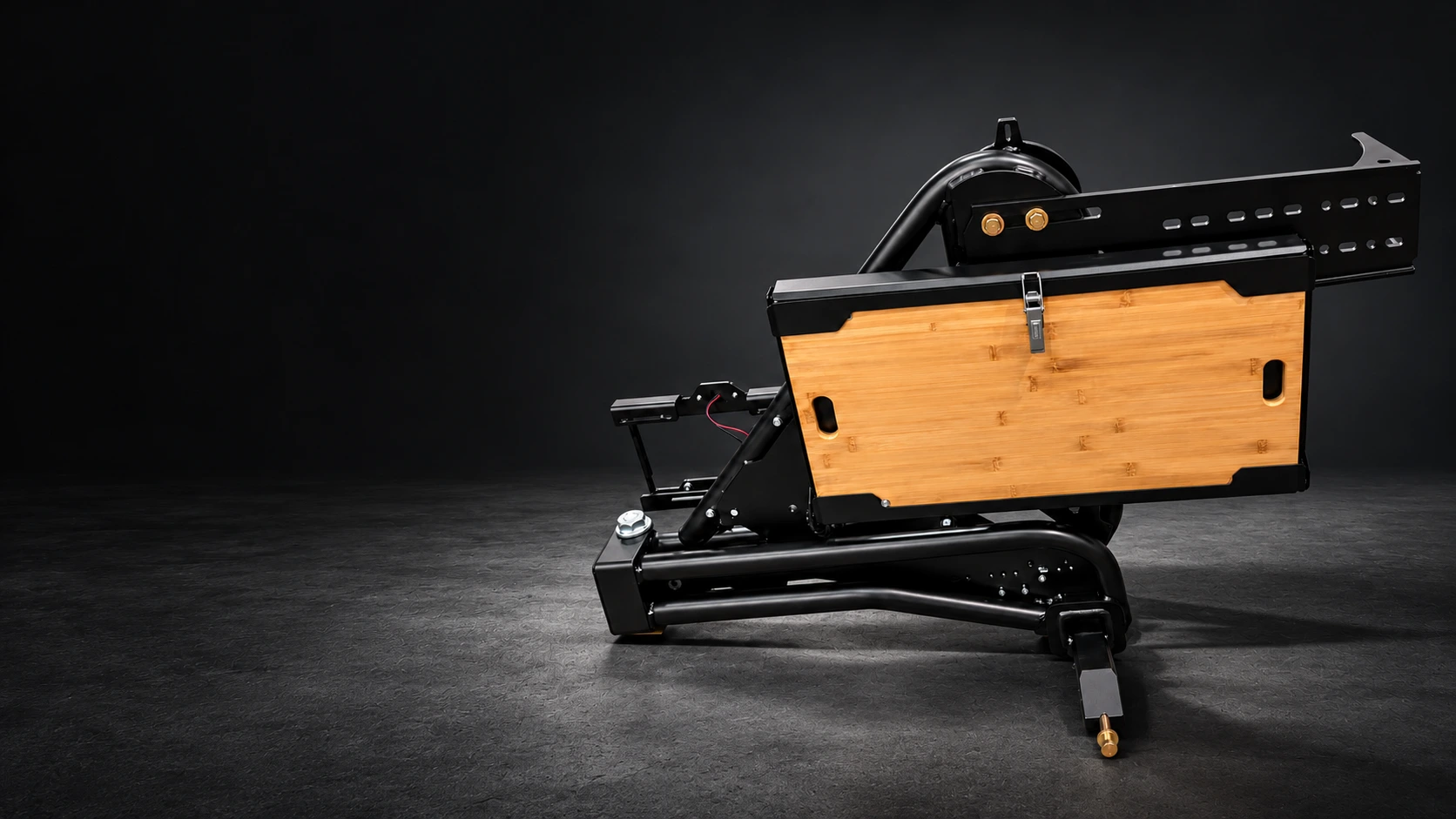 TrailSwing equipped with a bamboo folding table